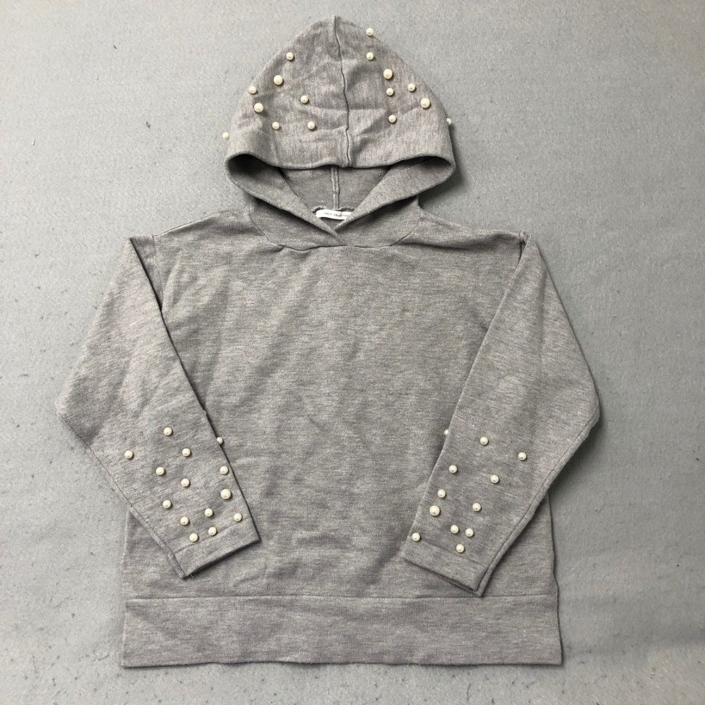 Zara Hoodie Sweater Jeans Bundle Girls 8-9‎ Years Grey Multi Light Blue 3pc Set - Picture 2 of 8